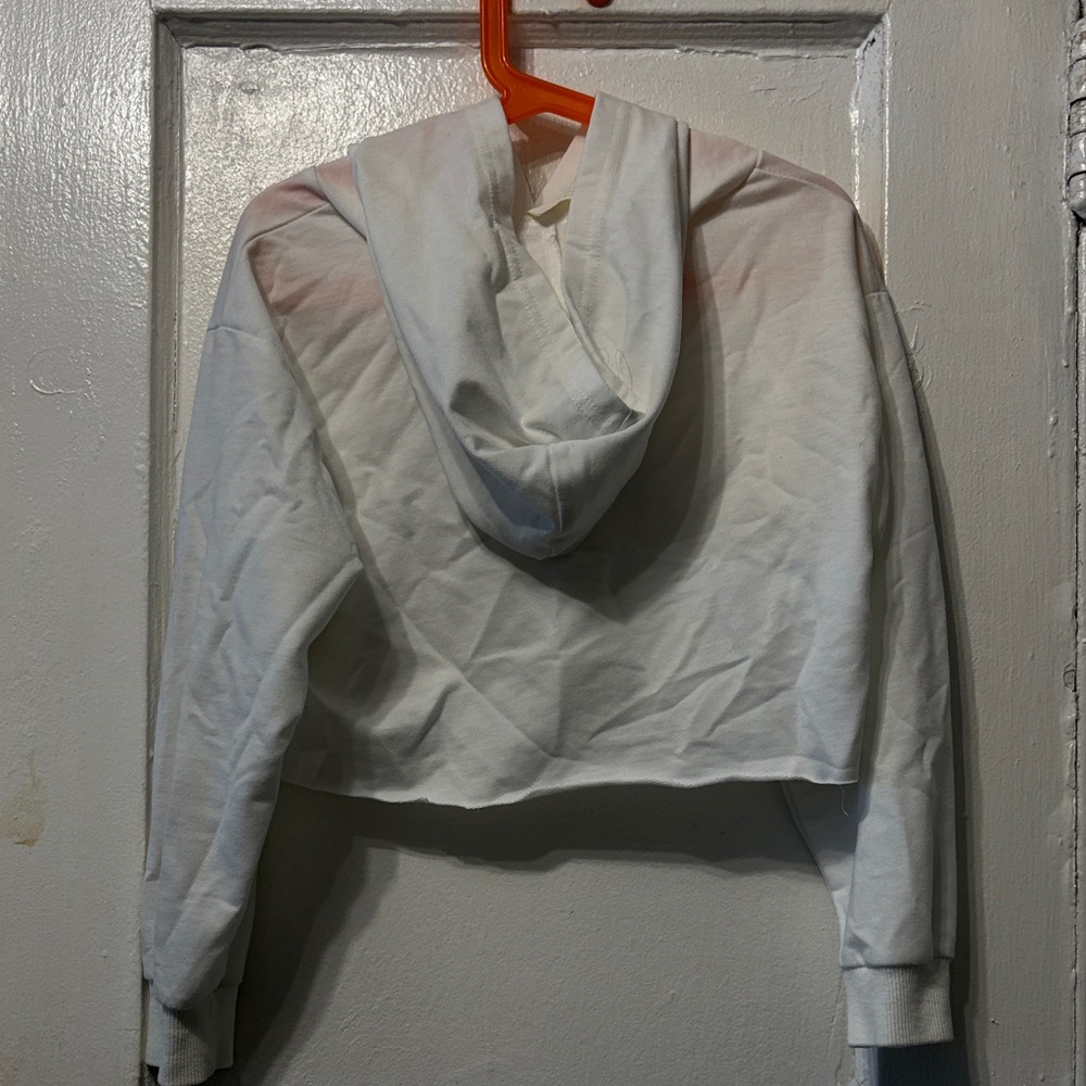 Kids White 'Just Breathe' Hoodie with Red Accents - Picture 2 of 2